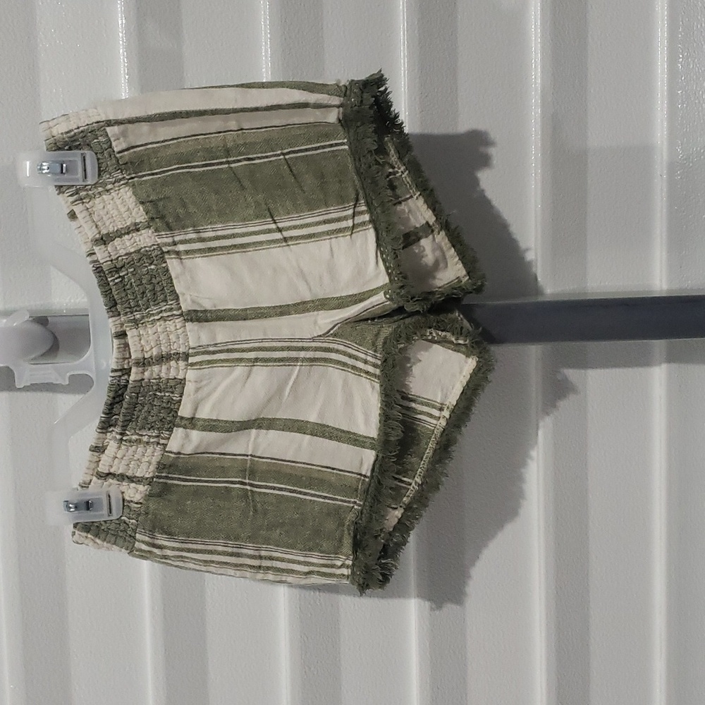 Green and WhiteStriped Shorts No Boundaries Size Medium (7/9)
